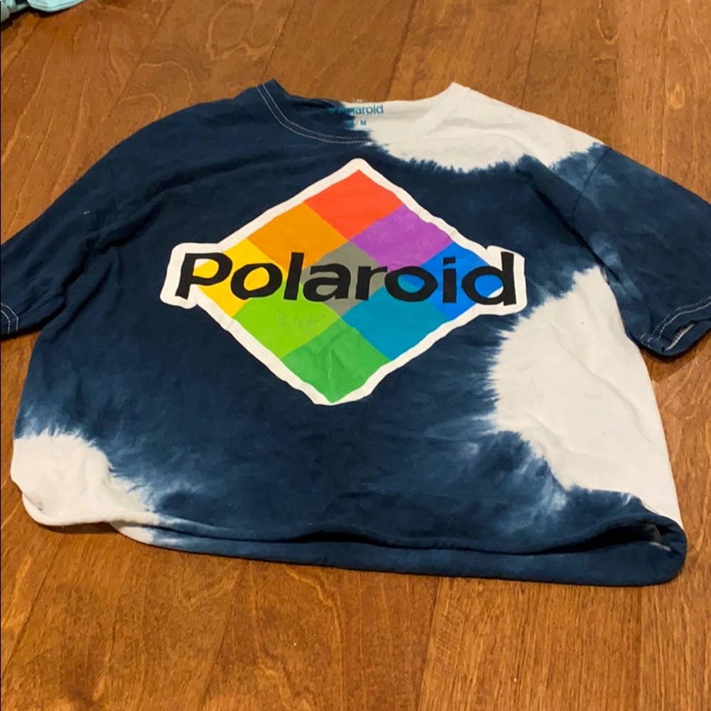blue and white tie-dye shirt from target
